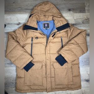 Swiss Tech Men's Brown Puffer Jacket 🥶❄️🎿
